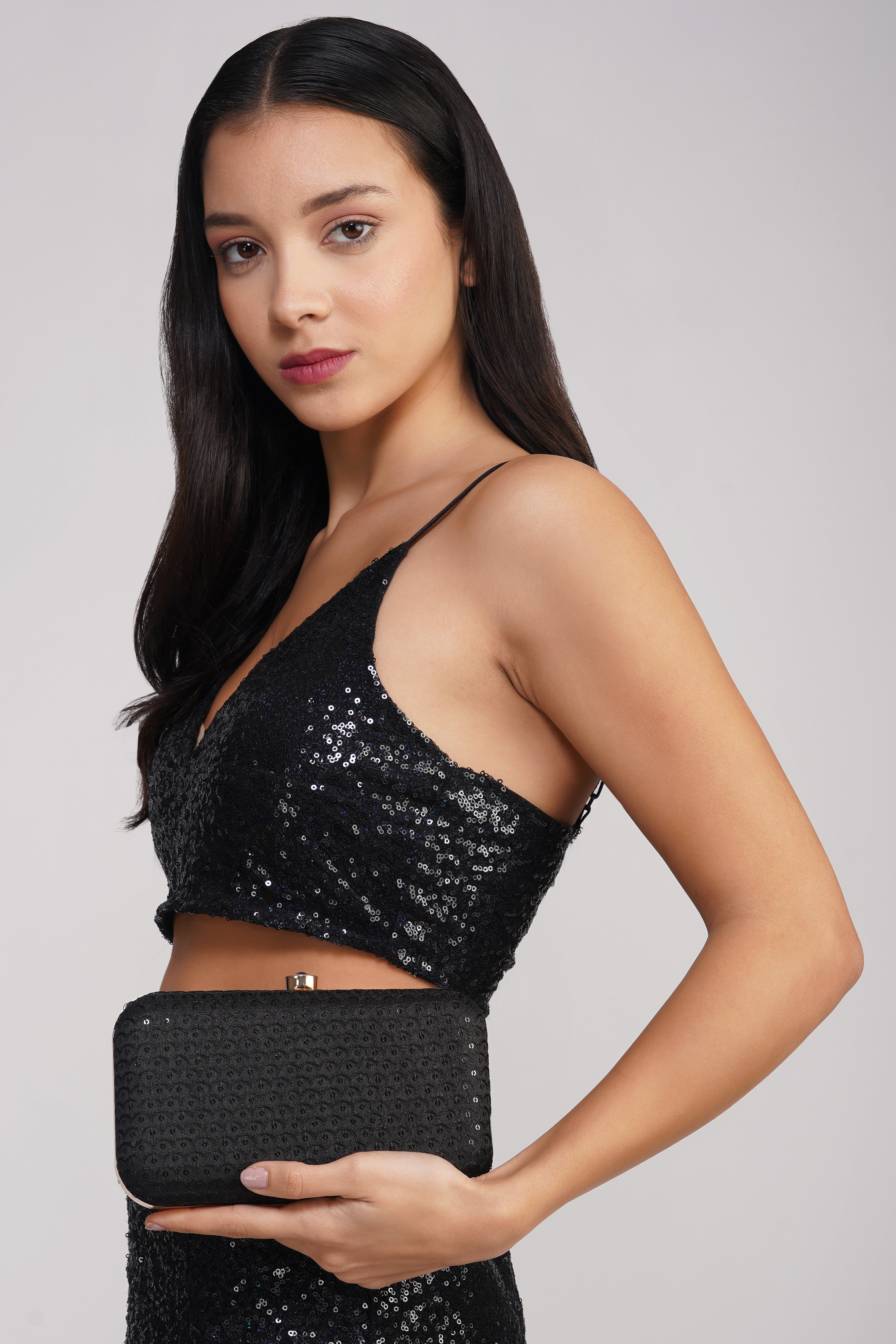 Nice-G Onyx Glow Clutch: The Perfect Midnight Elegance